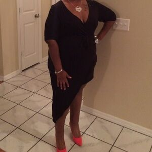 Elegant Black Wrap Dress